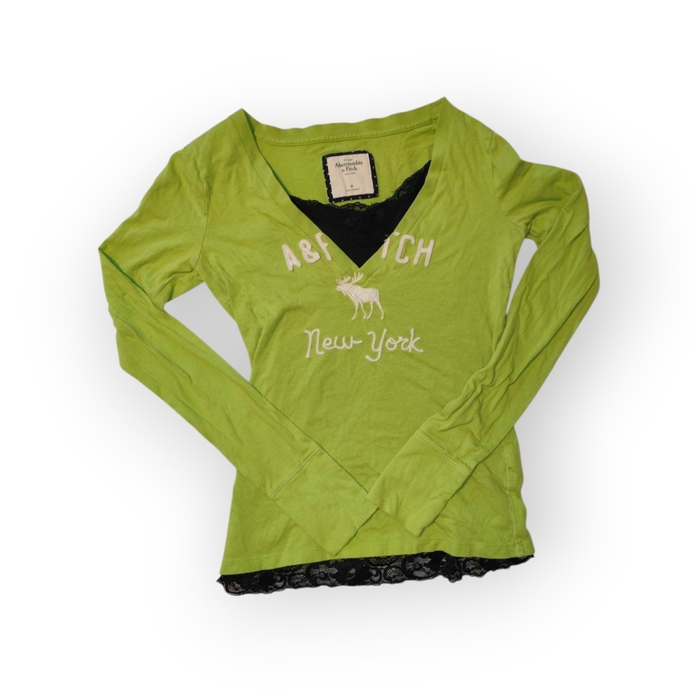 vintage Abercrombie and fitch long sleeve Henley